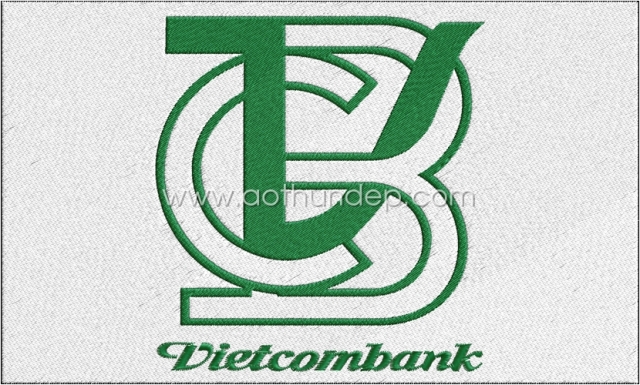 Thêu logo vi tính Vietcombank